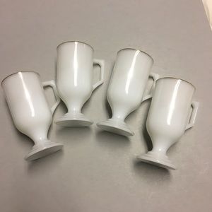 Vintage Federal Milk Glass coffee mugs